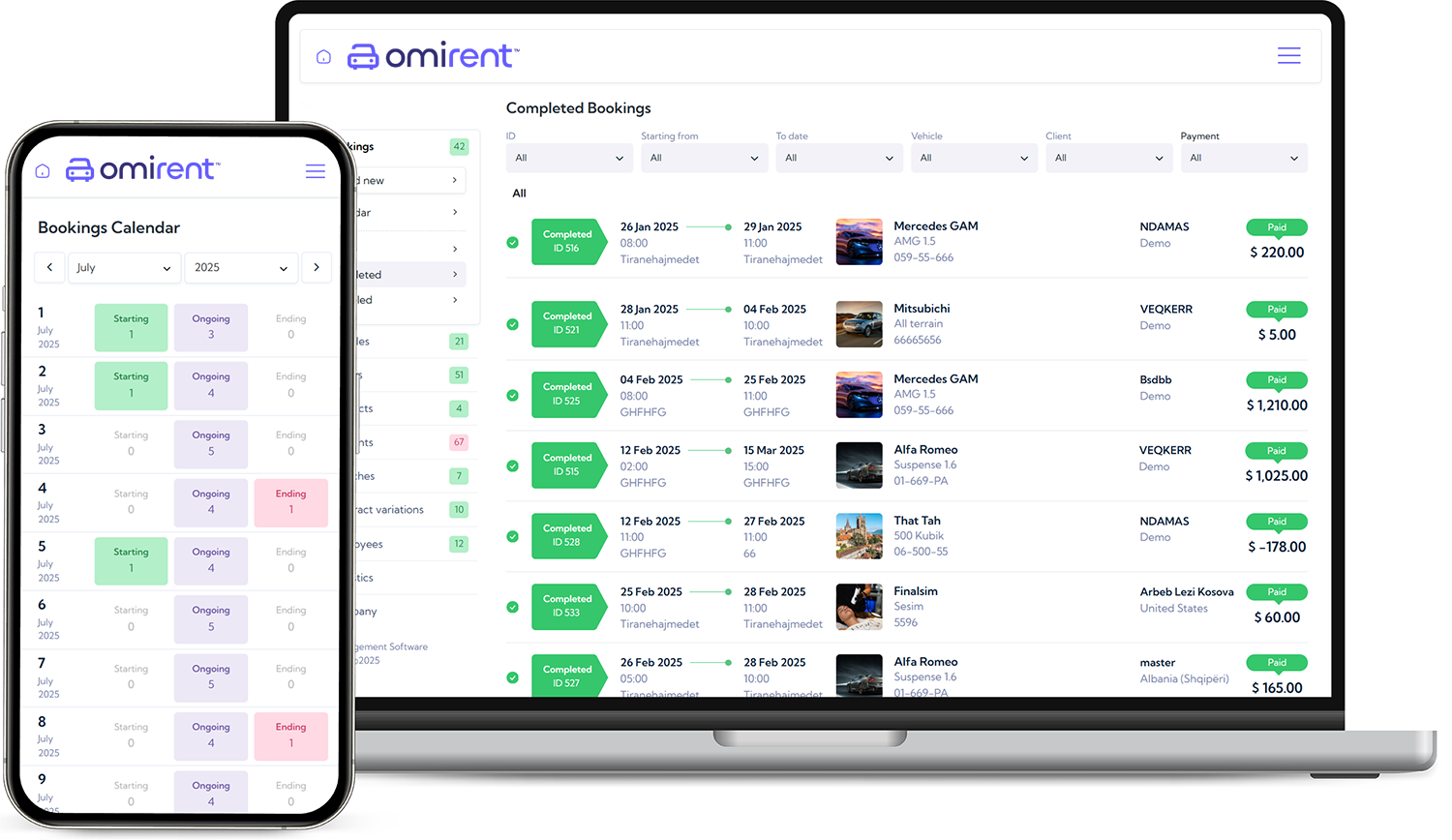 Omi Rent features